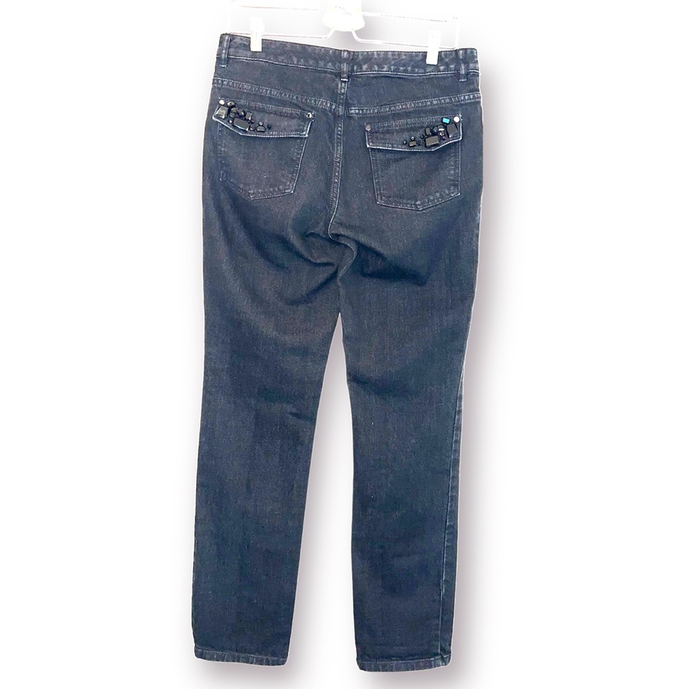 MICHAEL KORS | Black Denim Jeans With Black Jewels on back pocket